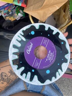 Capitol Record Wall Art - Purple & Black Vinyl 45